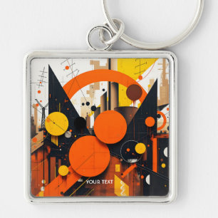 Porte-clés Cercles rouges Abstraits Imaginaires