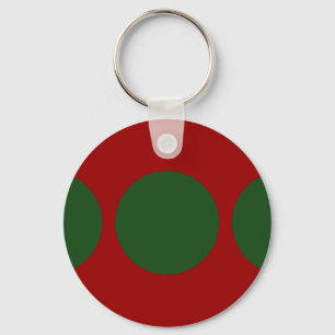Porte-clés Cercles verts sur Porte - clé rouge