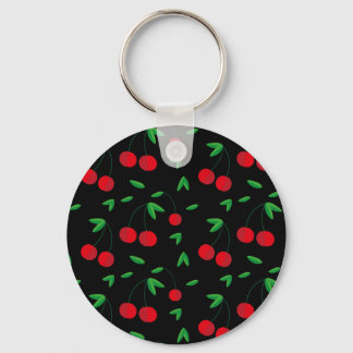 Porte-clés cerises motif longue table coureur tissu napkin cl