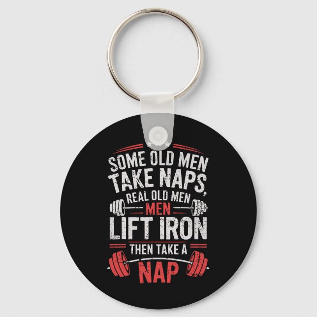 Porte-clés Certains Vieux Hommes Prennent Naps Véritables Vie (Recto)