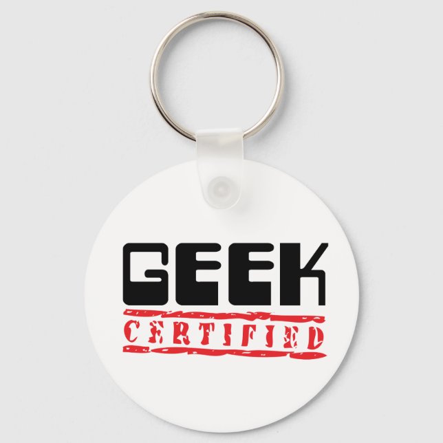 Porte-clés Certifié geek (Recto)