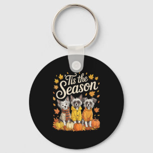 Porte-clés C'Est La Saison Chien Craché Chinois Automne Pum A