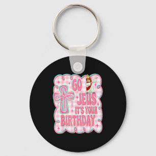 Porte-clés C'est l'anniversaire de Jésus, joli pull à noeud d