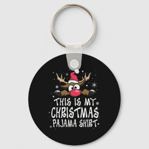 Porte-clés C'est ma chemise de pyjama de Noël drôle de Noël 