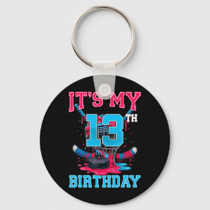 Porte-clés C'est mon 13e anniversaire Hockey 13 ans Crème gla