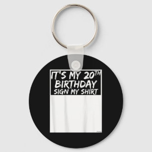 Porte-clés C'est mon 20e anniversaire Signez mon maillot au d