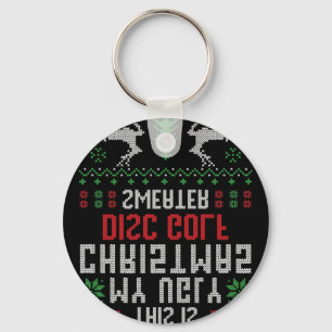 Porte-clés C'est mon affreux pull de Noël pour disque-golf Di