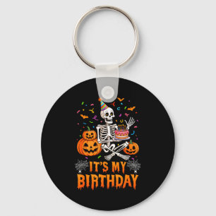 Porte-clés C'est mon anniversaire squelette Joyeux anniversai