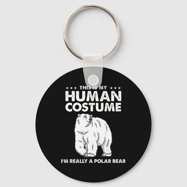 Porte-clés C'est mon costume humain Je suis vraiment un ours  (Recto)