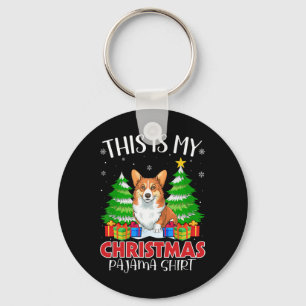 Porte-clés C'Est Mon Pajama Corgi Chien De Noël Jc