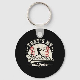 Porte-clés C'est mon petit-fils là-bas, grand-mère de basebal