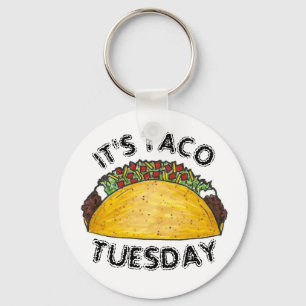Porte-clés C'est Taco mardi Mexicain Food Hard Shell Tacos