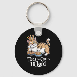 Porte-clés C'Était Carbs Mlord Drôle Chat Avec Couronne Pour