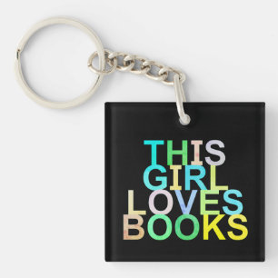 PORTE-CLÉS CETTE FILLE AIME LES LIVRES PORTE - CLÉ