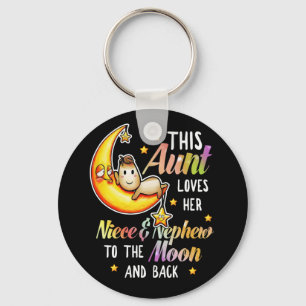 Porte-clés Cette Tante Aime Sa Nièce Nephew À La Lune