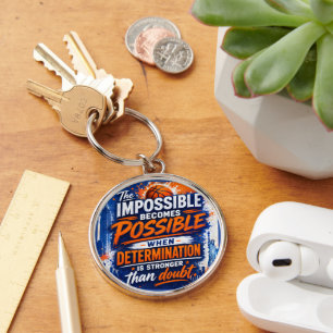 PORTE-CLÉS CHAÎNE À CLÉS MOTIVATIONNELLE INSPIRÉE DU BASKETBA