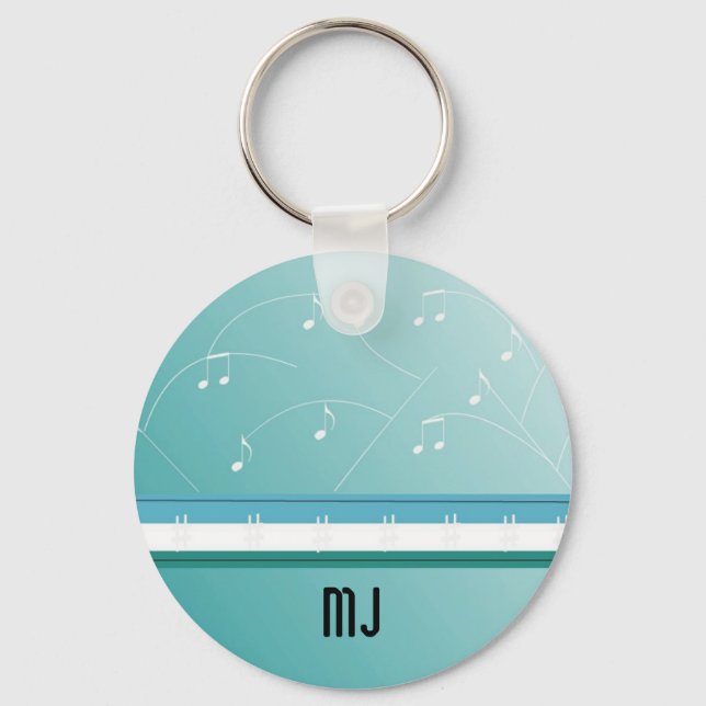 Porte-clés Chaîne de clés initiale de notes de musique (Recto)