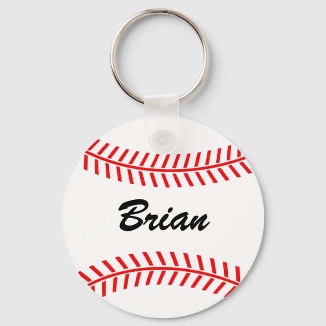 Porte-clés Chaînes clés de baseball personnalisables (Recto)