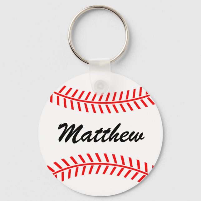 Porte-clés Chaînes clés de baseball personnalisables (Recto)