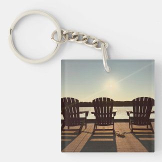 Porte-clés Chaises au bord du lac