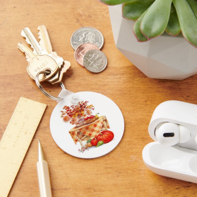 Porte-clés Chaleureuse Table de récolte d'automne (Bureau)