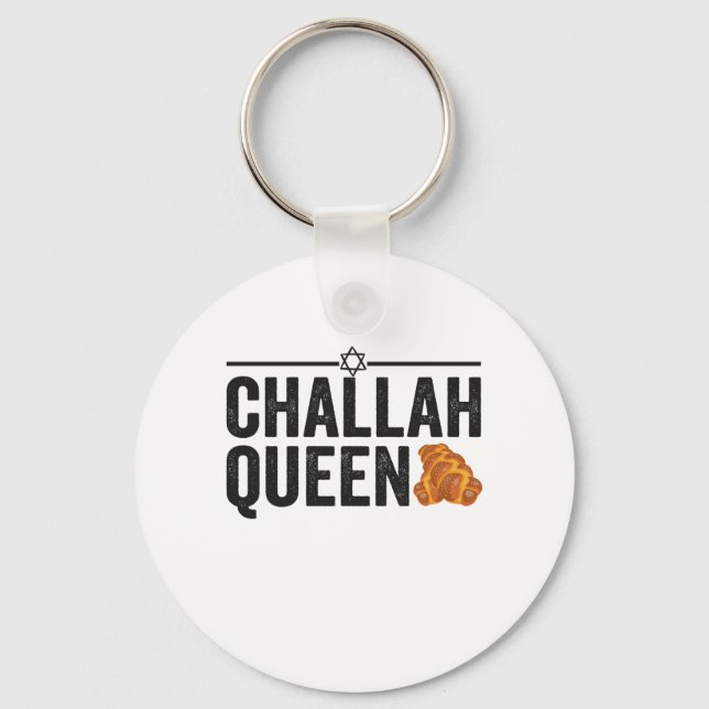 Porte-clés Challah Queen Funny Hanoukka Jewish Holiday Cadeau (Recto)