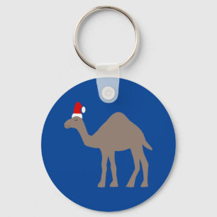 Porte-clés Chameau de Noël mignon Nom personnalisé