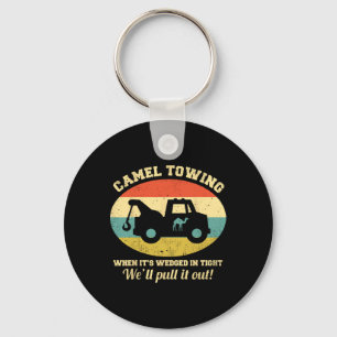 Porte-clés Chameau Towing Retro Adulte Humour Dire Fun Hallow
