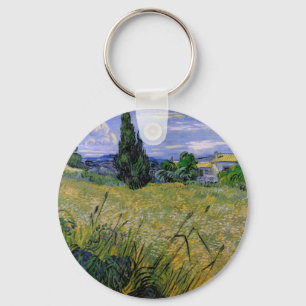 Porte-clés Champ de blé vert avec Cypress par Van Gogh.