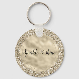 Porte-clés Champagne Gold Glitzy Glitter