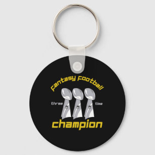 Porte-clés Champion de la ligue de football fantastique trois