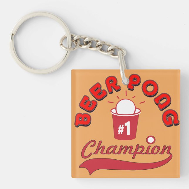 Porte-clés Championnat de football américain de pong (Devant)