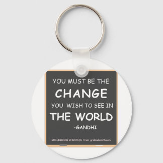 PORTE-CLÉS CHANGER LE MONDE-GANDHI