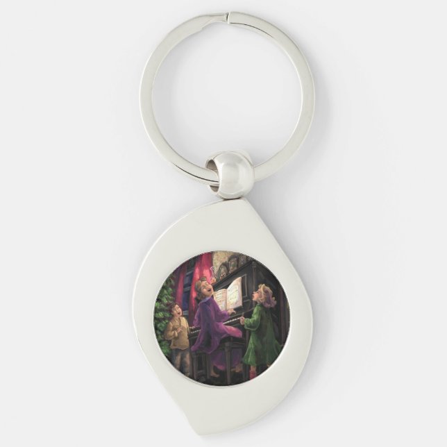 Porte-clés Chant de Noël le long (Devant)