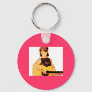 Porte-clés chanteuse acoustique