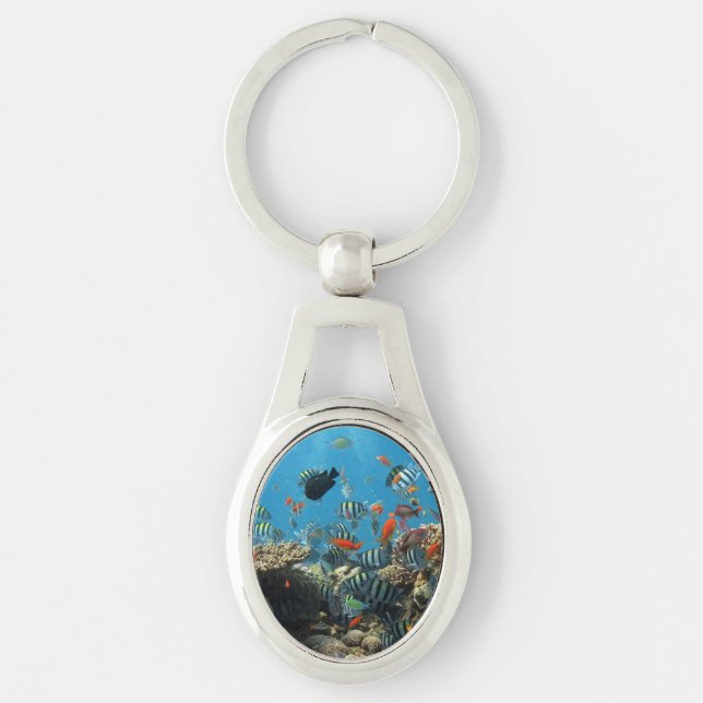 Porte-clés Chaos tropical de poissons (Devant)