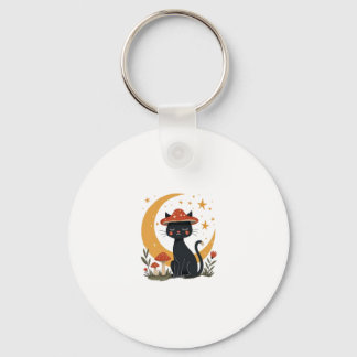 Porte-clés Chapeau de champignon pour chat Cottagecore chaton
