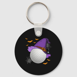 Porte-clés Chapeau de sorcière de citrouille de balle de golf