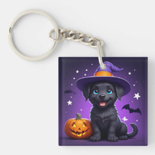 Porte-clés Chapeau de Sorcière pour Chiots Mignons Halloween