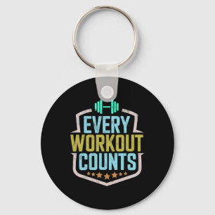 Porte-clés Chaque Exercice Compte Drôle Sayings Gym Sayings M