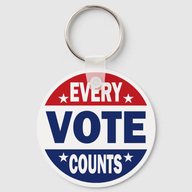 Porte-clés Chaque vote compte (Recto)