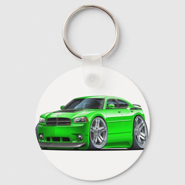 Porte-clés Chargeur de Dodge Daytona Green Car (Recto)