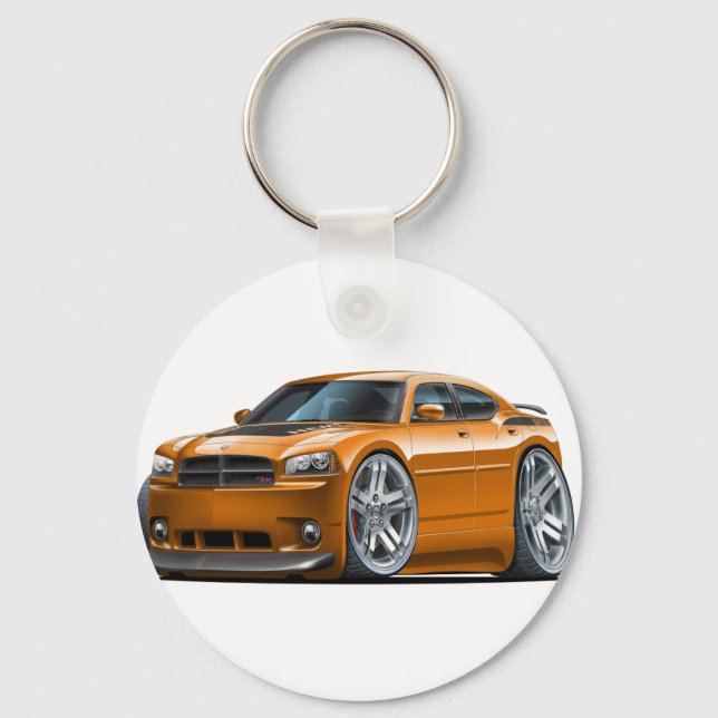 Porte-clés Chargeur de Dodge Daytona Orange Car (Recto)