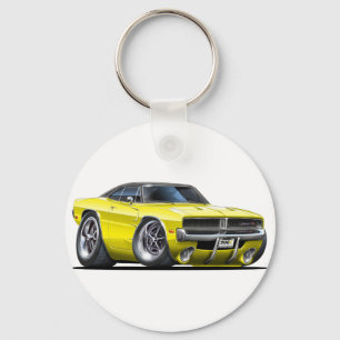 Porte-clés Chargeur Dodge voiture jaune