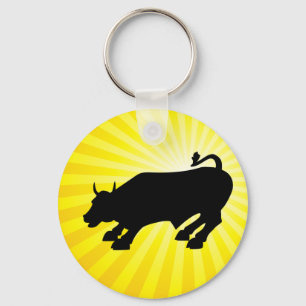 Porte-clés Charging Black Bull of Wall Street