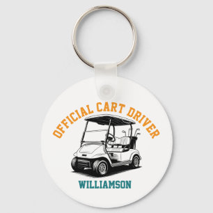 Porte-clés Chariot de golf drôle personnalisé