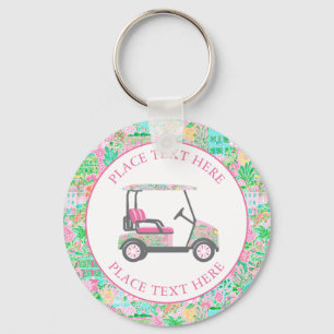 Porte-clés Chariot de golf Preppy Palm Beach