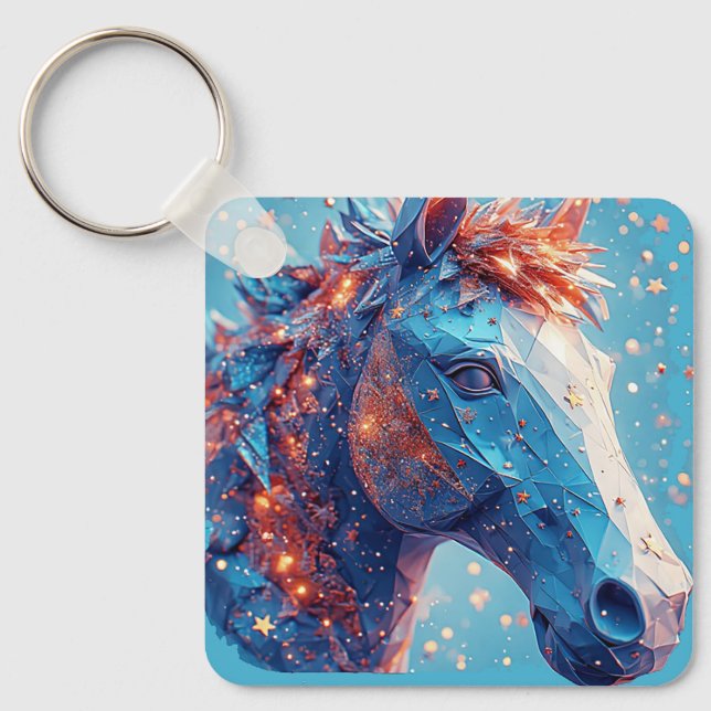 Porte-clés Charme Cartoon Horse Portrait (Recto)