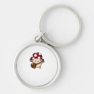 Porte-clés Charme de Cottage Champignon Mignon Jouant du Banj