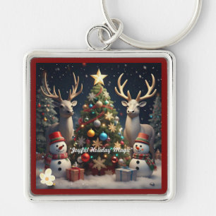 Porte-clés "Charme des arbres de Noël"